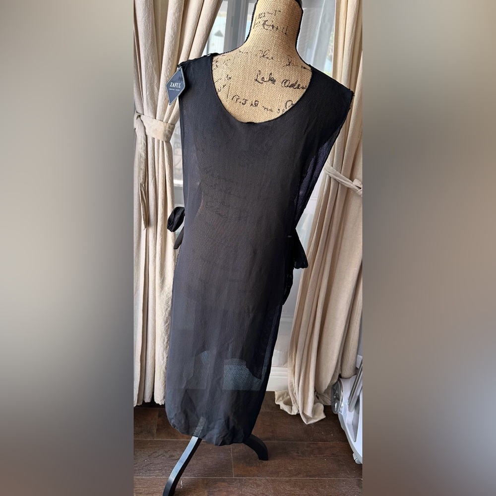 Zaful Sheer Breathable Tie Side Cover Up NWT - Picture 6 of 8